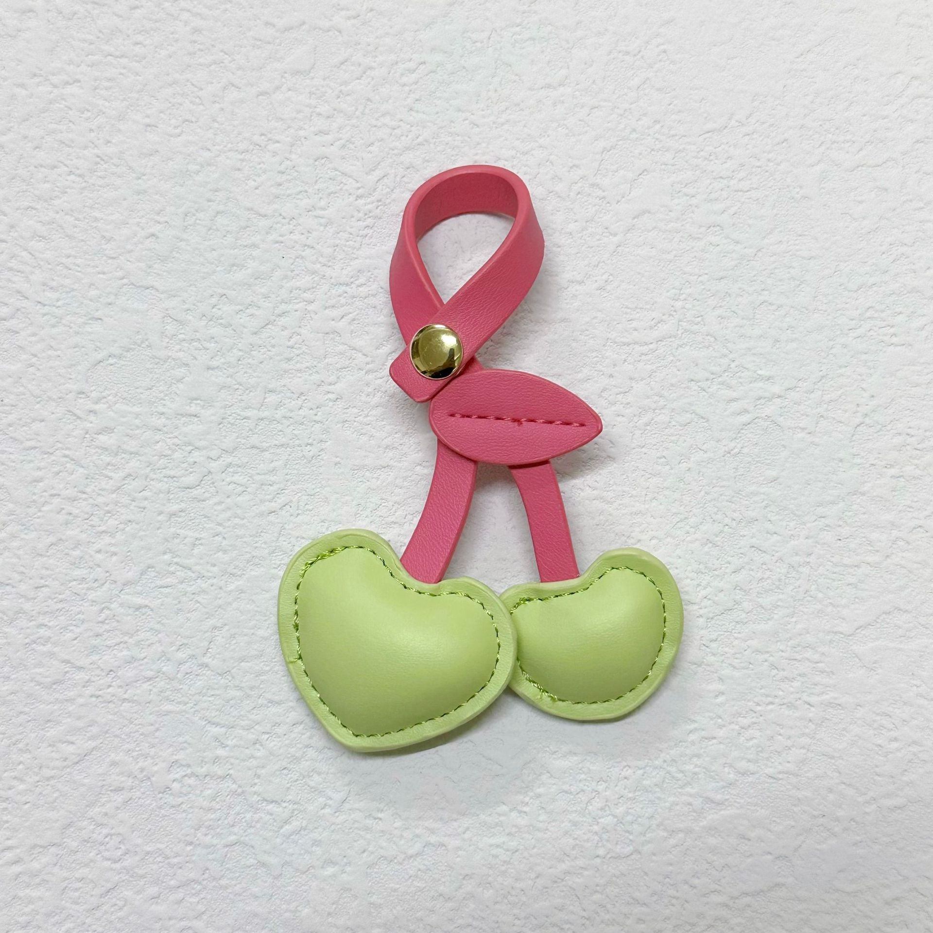 Heart Cherry Bag Charm