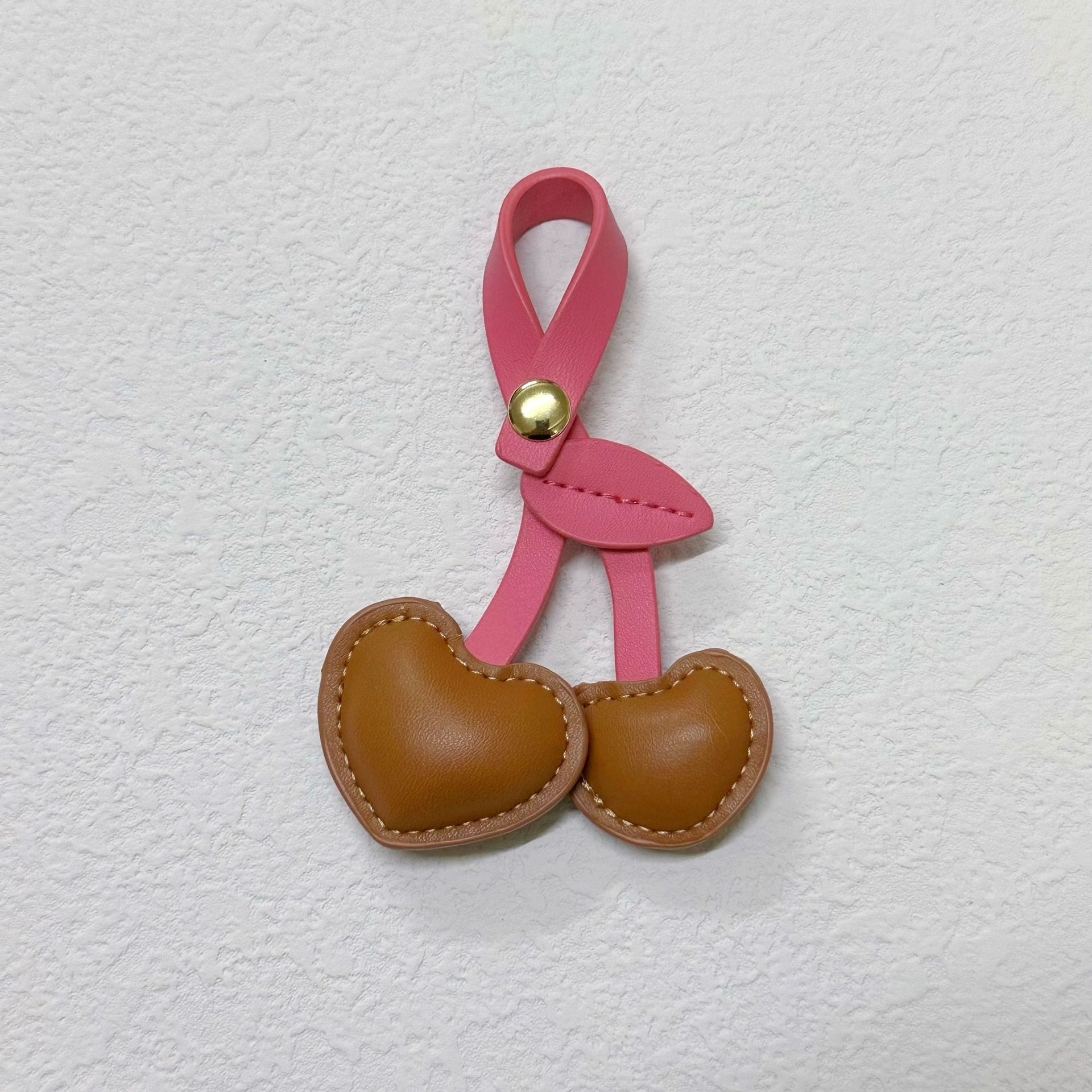 Heart Cherry Bag Charm