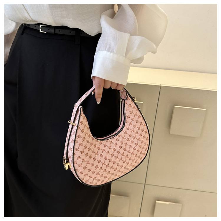 The Crescent Check Shoulder Bag