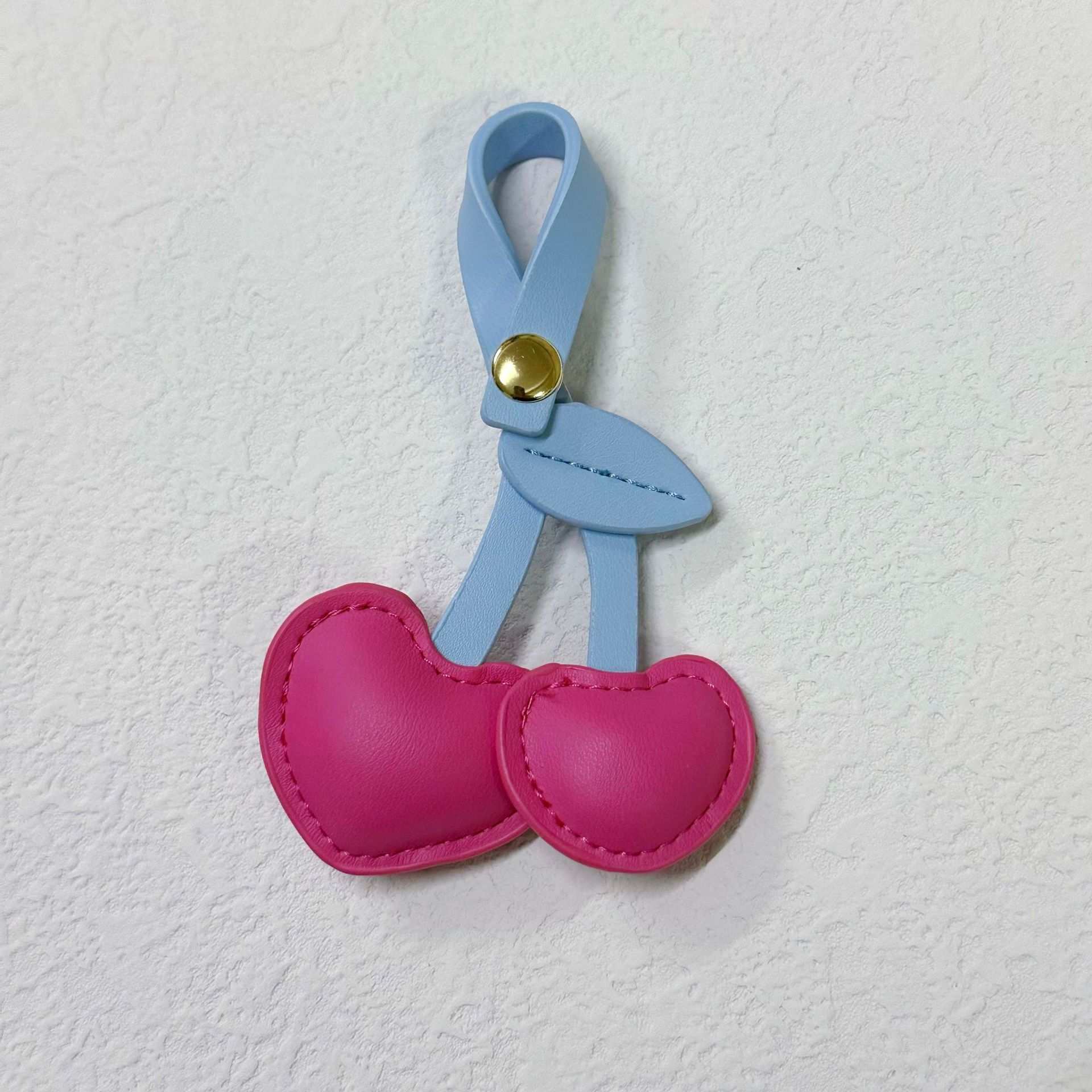 Heart Cherry Bag Charm