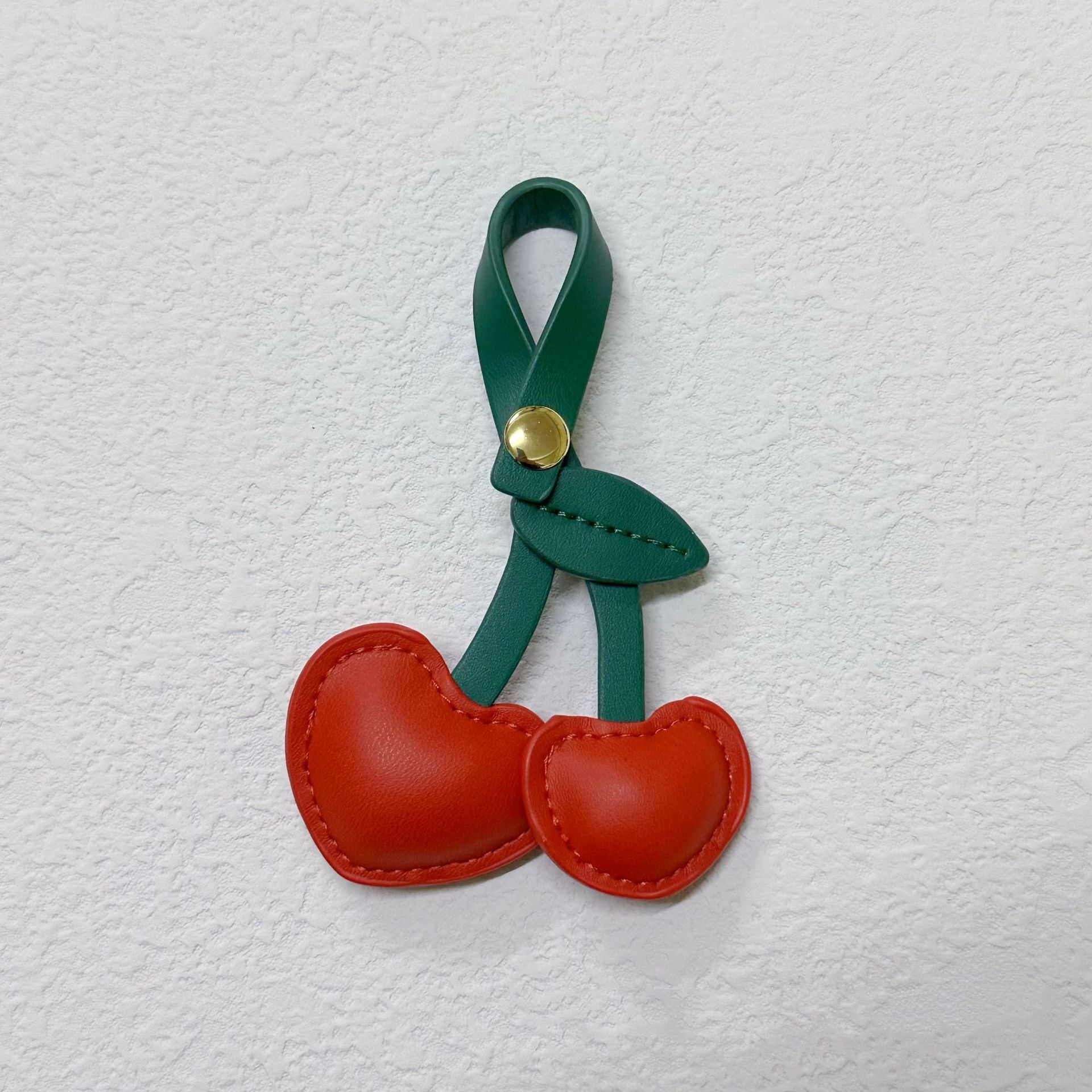 Heart Cherry Bag Charm