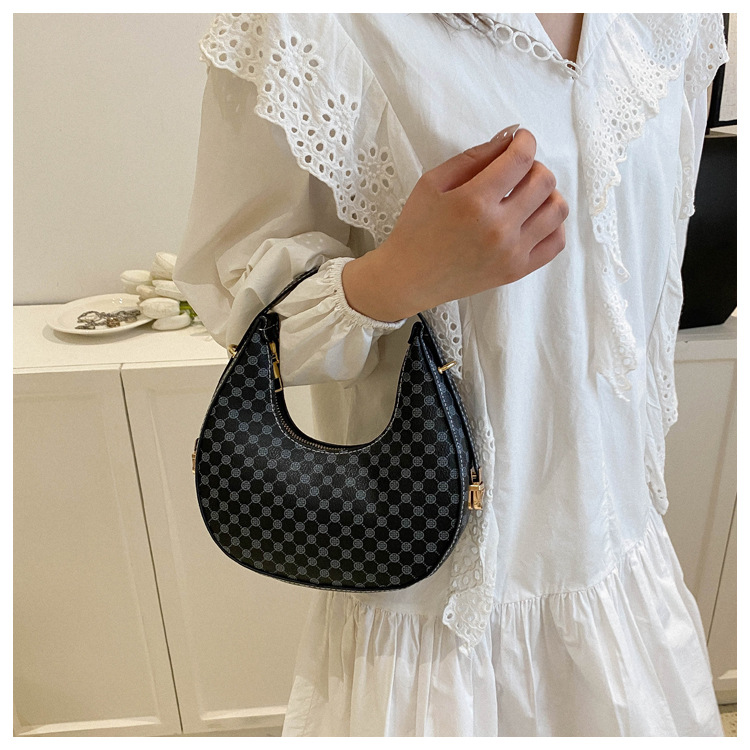 The Crescent Check Shoulder Bag