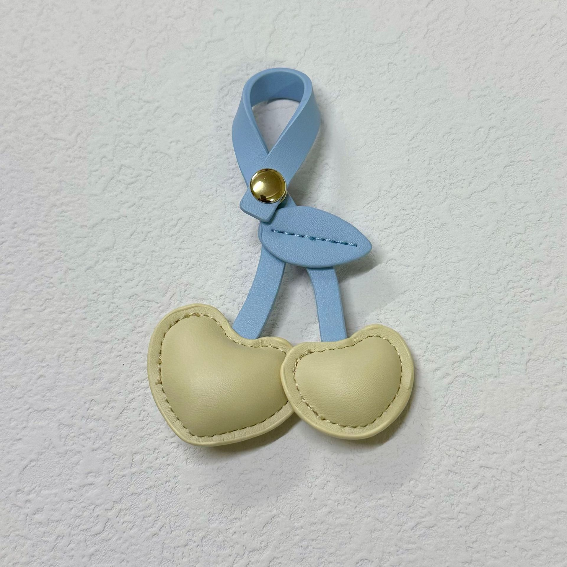 Heart Cherry Bag Charm