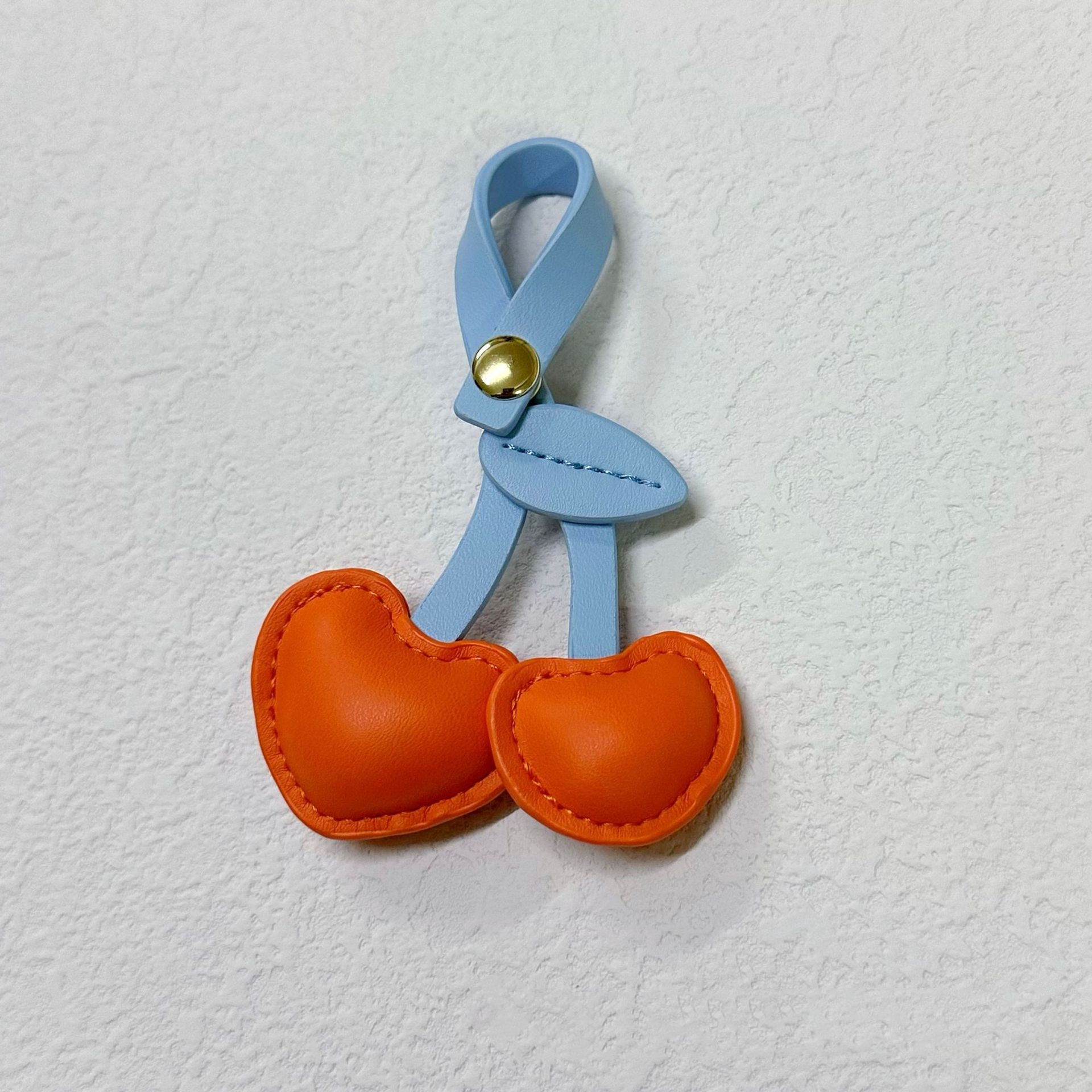 Heart Cherry Bag Charm