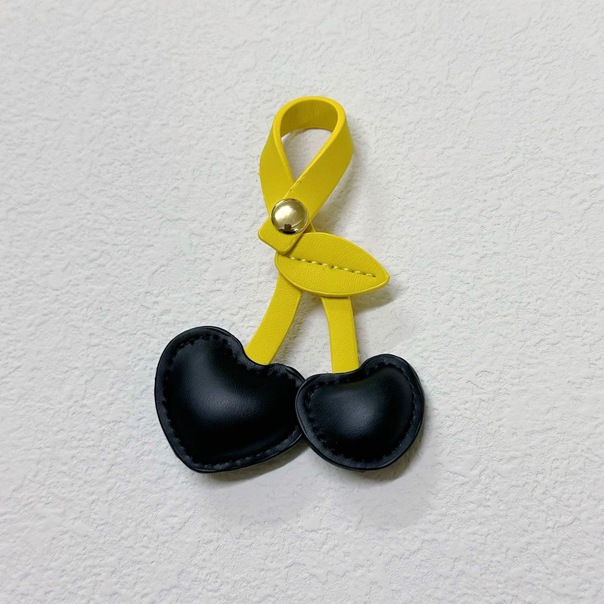 Heart Cherry Bag Charm