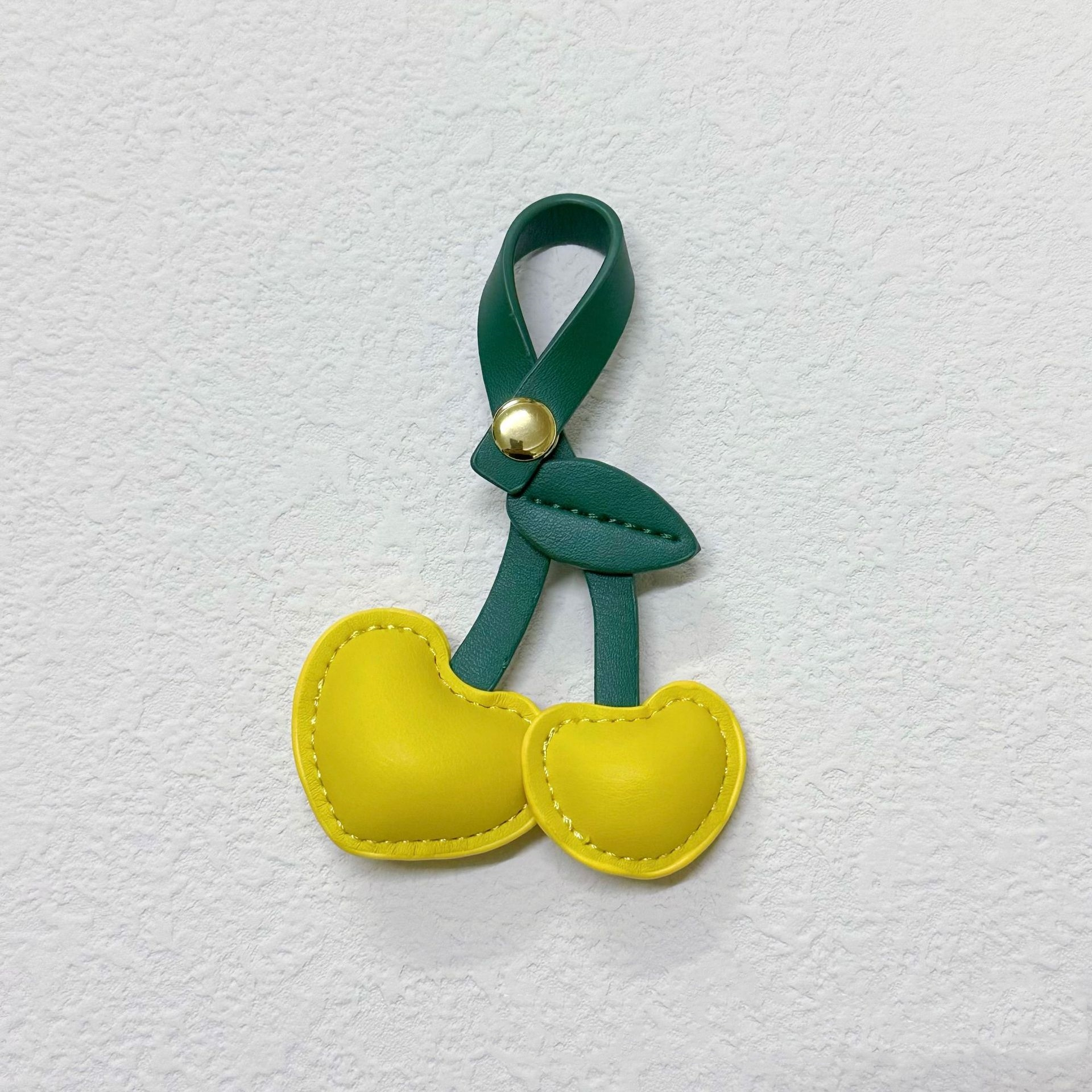 Heart Cherry Bag Charm