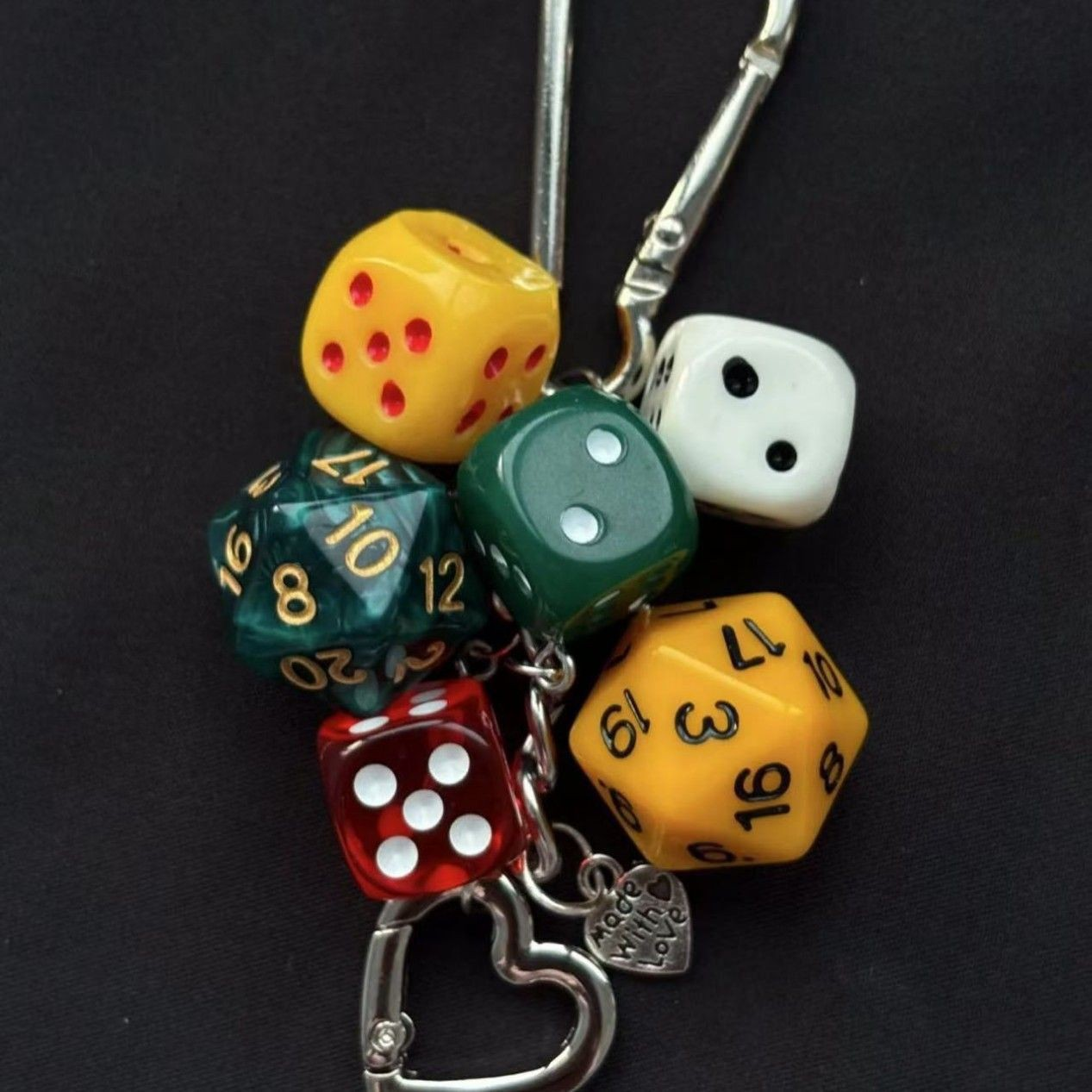 Unique Retro Dice Bag Charm
