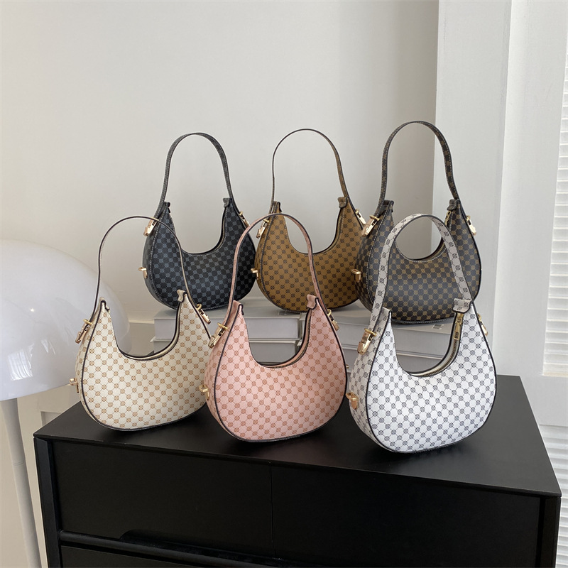 The Crescent Check Shoulder Bag