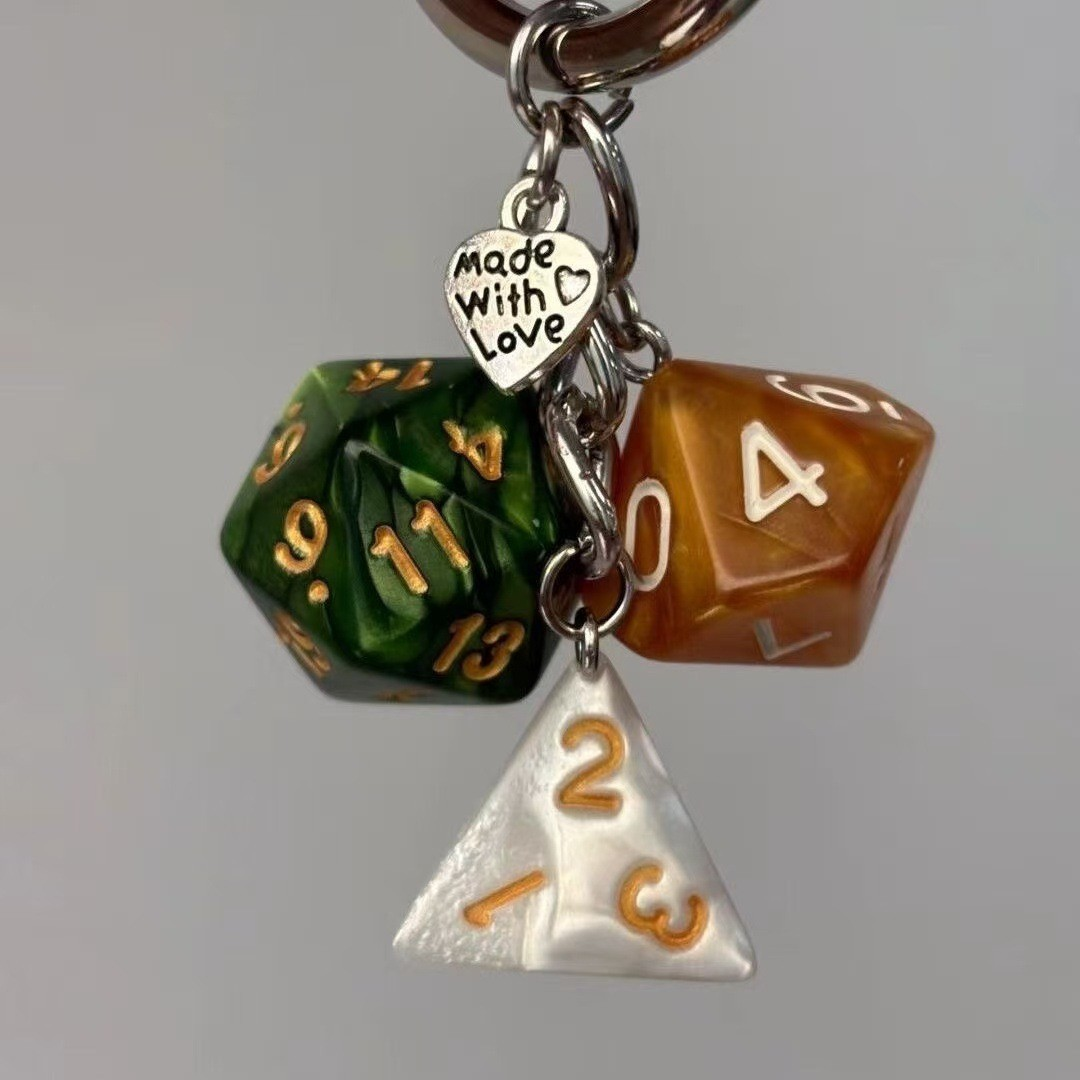 Unique Retro Dice Bag Charm