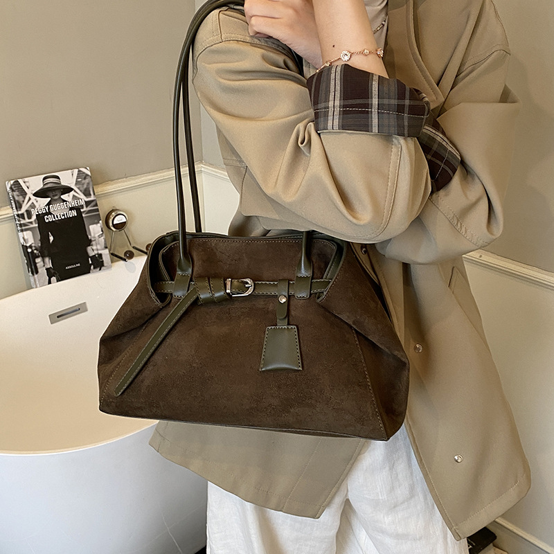 Vintage Suede Tote Bag