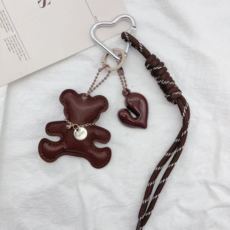Teddy Heart Bag Charm