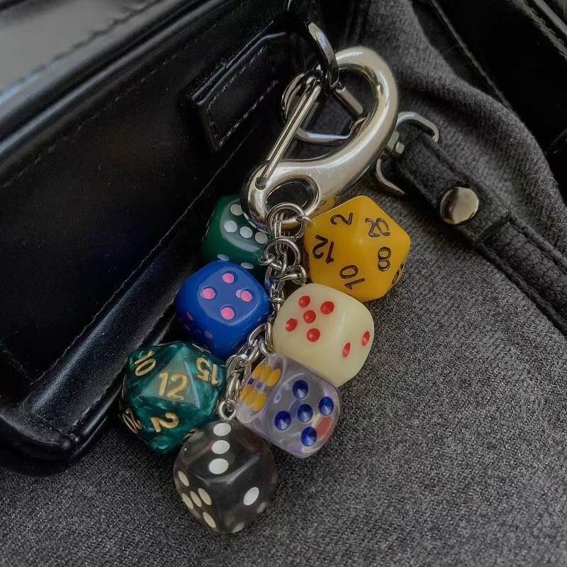 Unique Retro Dice Bag Charm