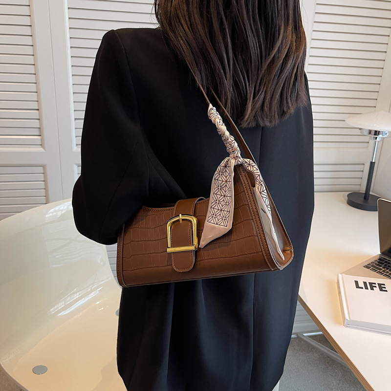 The Buckle Scarf Shoulder Bag