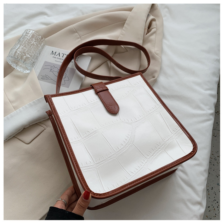 The Elise Croc-Embossed Shoulder Bag