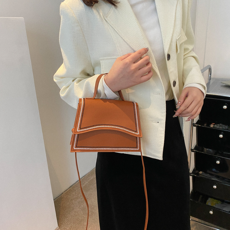 The Clara Stitch-Trim Top Handle Bag