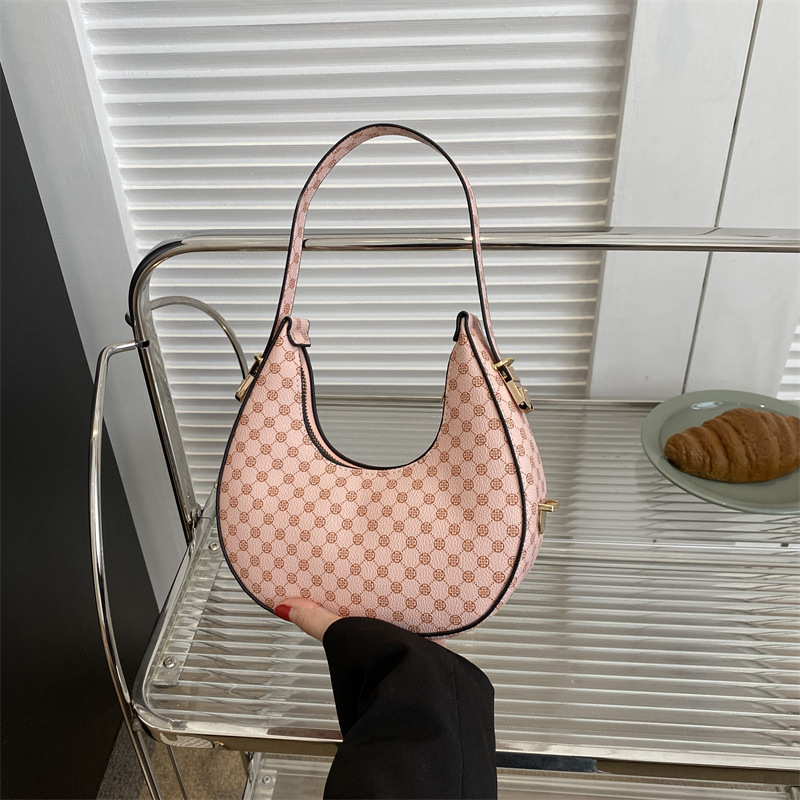 The Crescent Check Shoulder Bag