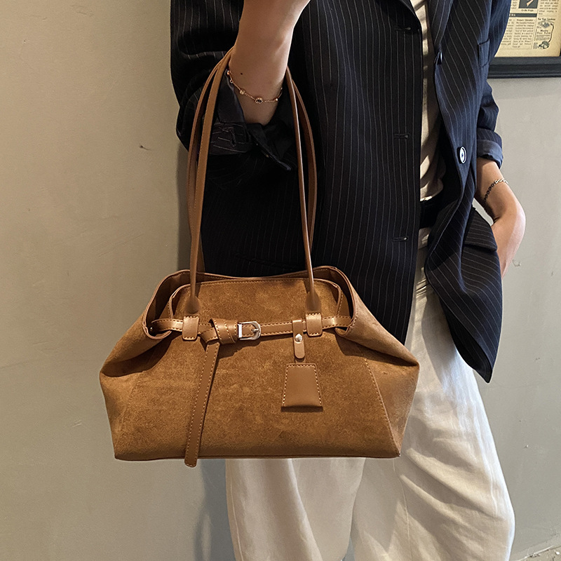 Vintage Suede Tote Bag