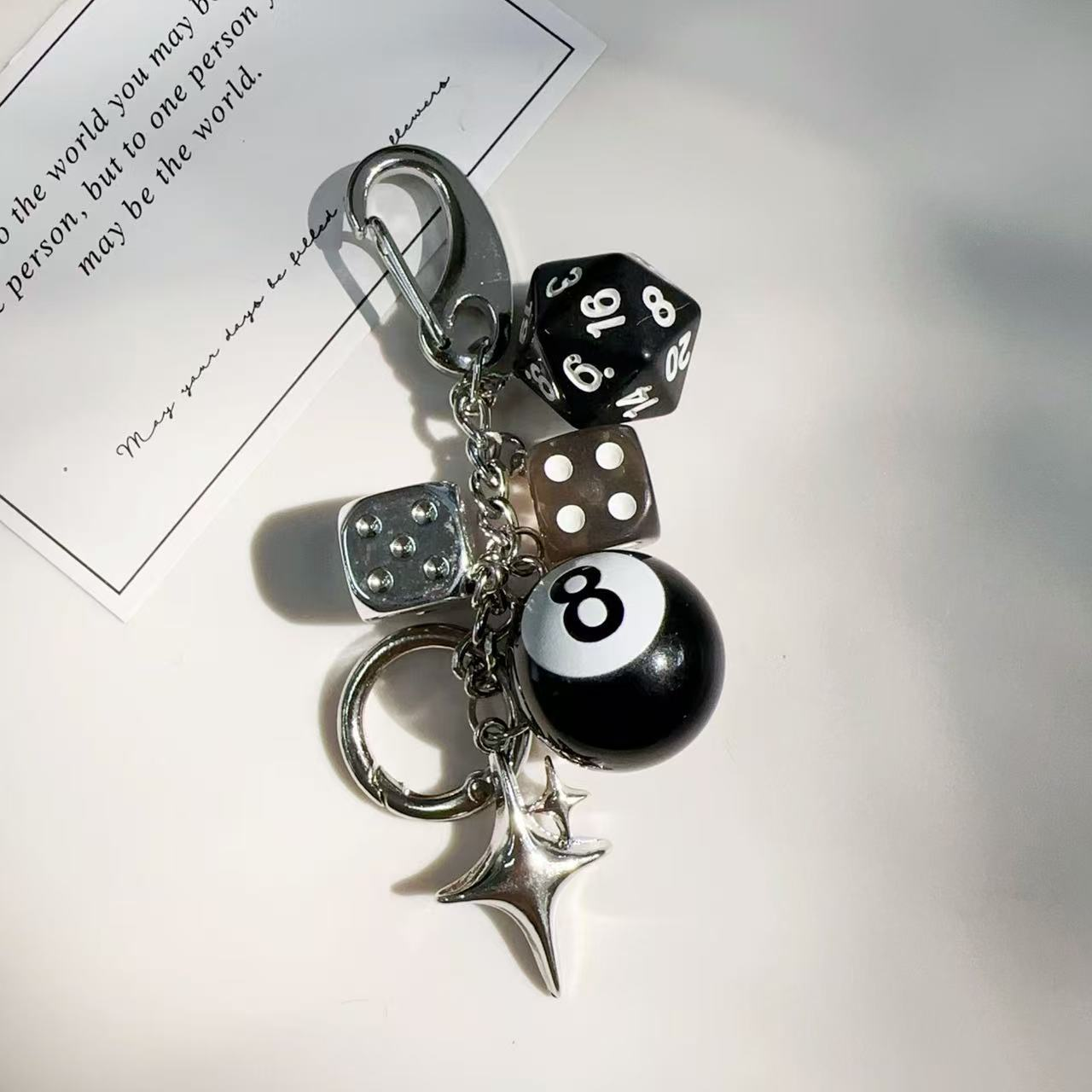 Unique Retro Dice Bag Charm