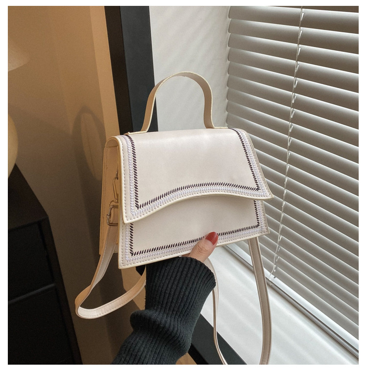 The Clara Stitch-Trim Top Handle Bag