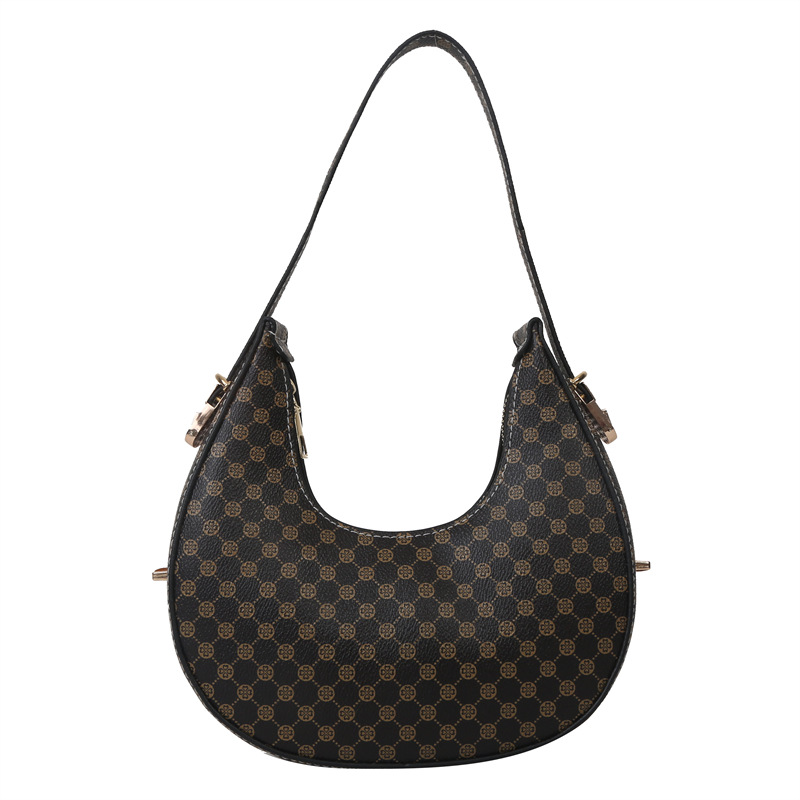 The Crescent Check Shoulder Bag