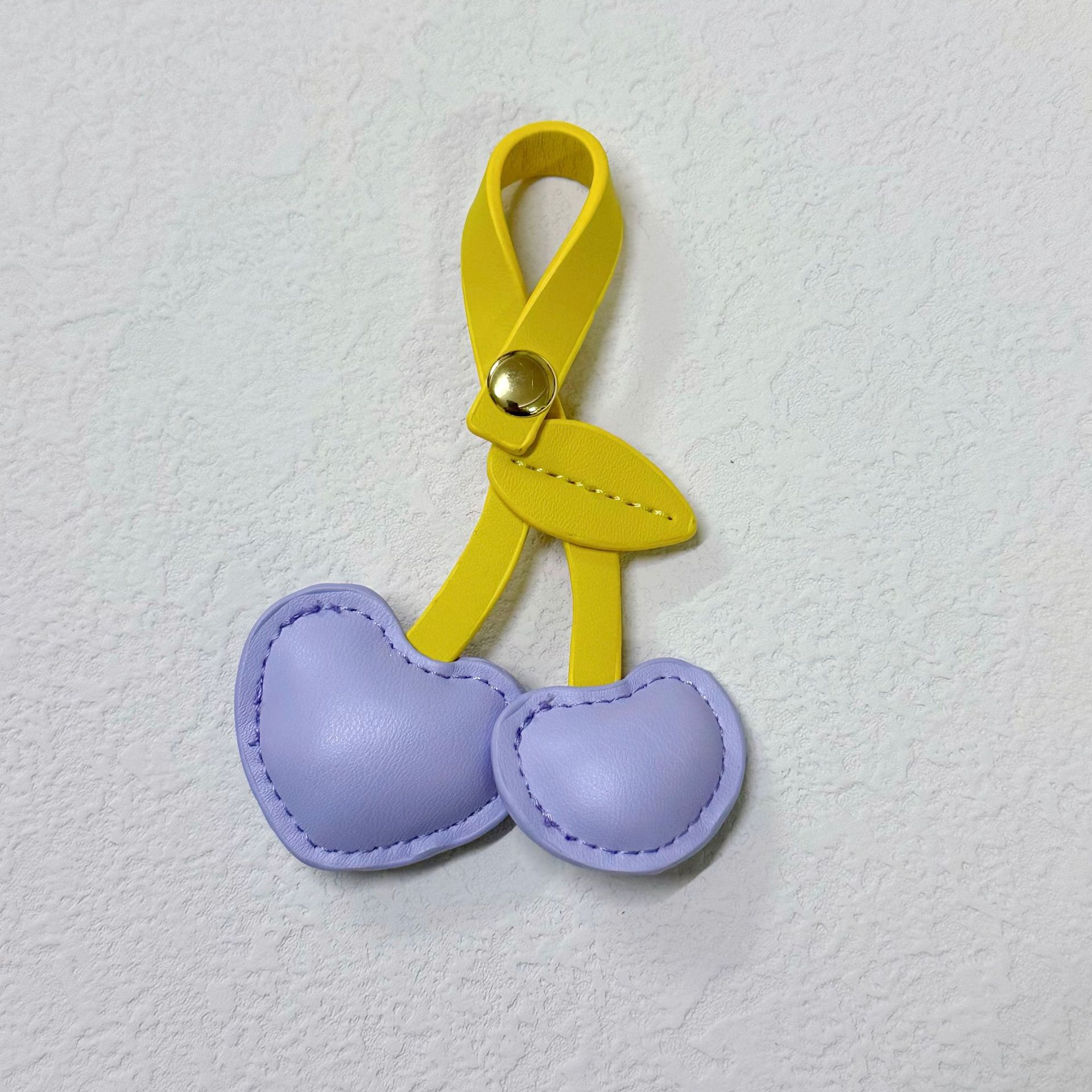 Heart Cherry Bag Charm