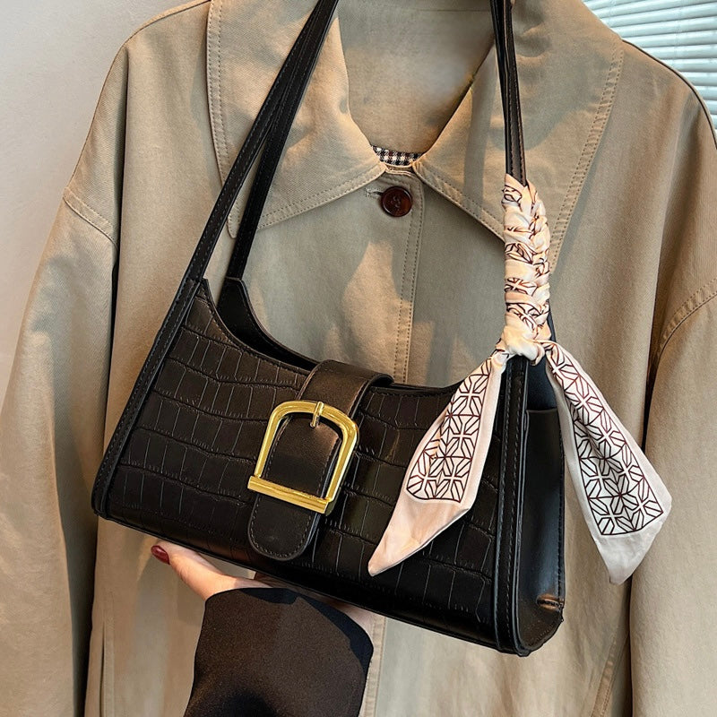 The Buckle Scarf Shoulder Bag
